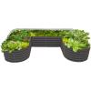 image17quot Tall UShape Raised Garden Bed Metal Raised Planter Bed for Vegetables Flowers Ground Planter Box Standard Size Modern GrayModern Gray