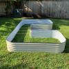 image17quot Tall UShape Raised Garden Bed Metal Raised Planter Bed for Vegetables Flowers Ground Planter Box Standard Size Modern GrayModern Gray