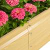 imageVego garden 17quot Tall 10 in 1 Novel Modular Raised Garden Bed Kit Metal Planter Box for Vegetables Flowers Herbs Included 2 in 1 Wrench ampamp Magnetic Plant Tags Sky BlueSunlit Oak