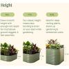 imageVego garden 17quot Tall 42quot Round Raised Garden Bed Metal Raised Bed Planter Box for Vegetables Flowers Patio Modern GrayBritish Green