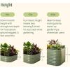 imageVego garden 17quot Tall 42quot Round Raised Garden Bed Metal Raised Bed Planter Box for Vegetables Flowers Patio Modern GrayBritish Green