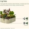 imageVego garden 17quot Tall 42quot Round Raised Garden Bed Metal Raised Bed Planter Box for Vegetables Flowers Patio Modern GrayBritish Green