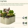 imageVego garden 17quot Tall 42quot Round Raised Garden Bed Metal Raised Bed Planter Box for Vegetables Flowers Patio Modern GrayOlive Green