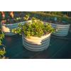 imageVego garden 17quot Tall 42quot Round Raised Garden Bed Metal Raised Bed Planter Box for Vegetables Flowers Patio Modern GrayPearl White