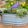 imageVego garden 17quot Tall 6 in 1 Novel Modular Raised Garden Bed Kit Metal Planter Box with 2 in 1 Wrench ampamp Magnetic Plant Tags for Vegetables Flowers Fruits Pearl WhiteSky Blue