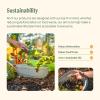 imageVego garden 17quot Tall 6 in 1 Novel Modular Raised Garden Bed Kit Metal Planter Box with 2 in 1 Wrench ampamp Magnetic Plant Tags for Vegetables Flowers Fruits Pearl WhiteSky Blue