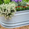 imageVego garden 17quot Tall 9 in 1 Novel Metal Raised Garden Bed Kits Modular Planter Beds with 2 in 1 Wrench ampamp Magnetic Plant Tags for Vegetables Flowers Terra CottaSky Blue