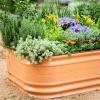 imageVego garden 17quot Tall 9 in 1 Novel Metal Raised Garden Bed Kits Modular Planter Beds with 2 in 1 Wrench ampamp Magnetic Plant Tags for Vegetables Flowers Terra CottaTerra Cotta
