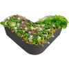 imageVego garden 17quot Tall LShape Raised Garden Bed Metal Raised Planter Bed for Vegetables Flowers Ground Planter Box Standard SizeModern Gray