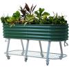 imageVego garden 2 x 4 Raised Garden Bed with Legs and Wicking Cell System  S Series Perfect for Gardening Vegetables Herbs ampamp Flowers  Outdoor ampamp Indoor Elevated Planter Box Modern GrayBritish Green