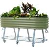 imageVego garden 2 x 4 Raised Garden Bed with Legs and Wicking Cell System  S Series Perfect for Gardening Vegetables Herbs ampamp Flowers  Outdoor ampamp Indoor Elevated Planter Box Modern GrayOlive Green