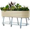 imageVego garden 2 x 4 Raised Garden Bed with Legs and Wicking Cell System  S Series Perfect for Gardening Vegetables Herbs ampamp Flowers  Outdoor ampamp Indoor Elevated Planter Box Modern GrayPearl White