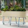 imageVego garden 2 x 4 Raised Garden Bed with Legs and Wicking Cell System  S Series Perfect for Gardening Vegetables Herbs ampamp Flowers  Outdoor ampamp Indoor Elevated Planter Box Modern GrayPearl White
