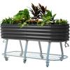 imageVego garden 2 x 4 Raised Garden Bed with Legs and Wicking Cell System  S Series Perfect for Gardening Vegetables Herbs ampamp Flowers  Outdoor ampamp Indoor Elevated Planter Box Modern GrayModern Gray