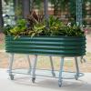 imageVego garden 2 x 4 Raised Garden Bed with Legs and Wicking Cell System  S Series Perfect for Gardening Vegetables Herbs ampamp Flowers  Outdoor ampamp Indoor Elevated Planter Box Modern GrayBritish Green