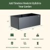 imageVego garden 32quot Extra Tall Raised Garden Bed 42quot x 42quot Modern Raised Garden Beds Kit Metal Planter Box for Vegetables Flowers Fruits Midnight BlueMidnight Blue