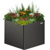 imageVego garden 32quot Extra Tall Raised Garden Bed 42quot x 42quot Modern Raised Garden Beds Kit Metal Planter Box for Vegetables Flowers Fruits Midnight BlueUrban Charcoal