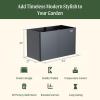 imageVego garden 32quot Extra Tall Raised Garden Bed 42quot x 42quot Modern Raised Garden Beds Kit Metal Planter Box for Vegetables Flowers Fruits Midnight BlueMidnight Blue