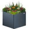 imageVego garden 32quot Extra Tall Raised Garden Bed 42quot x 42quot Modern Raised Garden Beds Kit Metal Planter Box for Vegetables Flowers Fruits Midnight BlueMidnight Blue