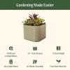 imageVego garden 32quot Extra Tall Raised Garden Bed Kits10 in 1 Modular Raised Planter Box for Vegetables Flowers Fruits Oval Metal Raised GardenModern GraySky Blue
