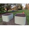 imageVego garden 32quot Extra Tall Raised Garden Bed Kits10 in 1 Modular Raised Planter Box for Vegetables Flowers Fruits Oval Metal Raised GardenModern GrayOlive Green
