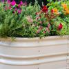 imageVego garden 32quot Tall 9 in 1 Novel Metal Raised Garden Bed Kits Modular Planter Beds for Vegetables Flowers Pearl WhitePearl White