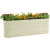 imageVego garden 32quot Tall 9 in 1 Novel Metal Raised Garden Bed Kits Modular Planter Beds for Vegetables Flowers Pearl WhitePearl White