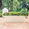 imageVego garden 32quot Tall 9 in 1 Novel Metal Raised Garden Bed Kits Modular Planter Beds for Vegetables Flowers Pearl WhitePearl White
