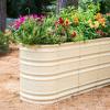 imageVego garden 32quot Tall 9 in 1 Novel Metal Raised Garden Bed Kits Modular Planter Beds for Vegetables Flowers Pearl WhitePearl White