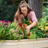 imageVego garden 32quot Tall 9 in 1 Novel Metal Raised Garden Bed Kits Modular Planter Beds for Vegetables Flowers Pearl WhitePearl White