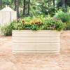 imageVego garden 32quot Tall 9 in 1 Novel Metal Raised Garden Bed Kits Modular Planter Beds for Vegetables Flowers Pearl WhitePearl White