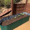 imageVego garden Aluzinc Raised Garden Bed Kits 17quot Tall 6 in 1 Modular Metal Raised Planter Bed for Vegetables Flowers Patio Ground Planter BoxModern GrayBritish Green