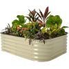 imageVego garden Aluzinc Raised Garden Bed Kits 17quot Tall 6 in 1 Modular Metal Raised Planter Bed for Vegetables Flowers Patio Ground Planter BoxModern GrayPearl White