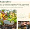 imageVego garden Aluzinc Raised Garden Bed Kits 17quot Tall 6 in 1 Modular Metal Raised Planter Bed for Vegetables Flowers Patio Ground Planter BoxModern GrayBritish Green