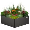 imageVego garden Raised Garden Bed 17quot Tall 27quot x 53quot Heavy Long and Large Metal Planter Box for Trees Plants Flowers DoubleWalled Modern Steel Planters for Commercial Residential Patio Midnight BlueUrban Charcoal