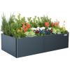 imageVego garden Raised Garden Bed 17quot Tall 27quot x 53quot Heavy Long and Large Metal Planter Box for Trees Plants Flowers DoubleWalled Modern Steel Planters for Commercial Residential Patio Midnight BlueMidnight Blue