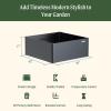 imageVego garden Raised Garden Bed 17quot Tall 27quot x 53quot Heavy Long and Large Metal Planter Box for Trees Plants Flowers DoubleWalled Modern Steel Planters for Commercial Residential Patio Midnight BlueUmber Brown