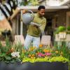 imageVego garden Raised Garden Bed 17quot Tall 27quot x 53quot Heavy Long and Large Metal Planter Box for Trees Plants Flowers DoubleWalled Modern Steel Planters for Commercial Residential Patio Midnight BlueUrban Charcoal