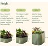 imageVego garden Raised Garden Bed Kit 17quot Tall 4 in 1 Modular Metal Raised Garden Beds Kit Metal Planter Box for Vegetables Flowers Herbs Modern GrayModern Gray