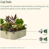 imageVego garden Raised Garden Bed Kit 17quot Tall 4 in 1 Modular Metal Raised Garden Beds Kit Metal Planter Box for Vegetables Flowers Herbs Modern GrayModern Gray