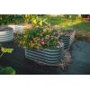 imageVego garden Raised Garden Bed Kit 17quot Tall 4 in 1 Modular Metal Raised Garden Beds Kit Metal Planter Box for Vegetables Flowers Herbs Modern GrayModern Gray