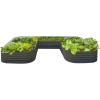 image17quot Tall UShape Raised Garden Bed Metal Raised Planter Bed for Vegetables Flowers Ground Planter Box Standard Size Modern GrayModern Gray