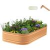 imageVego garden 17quot Tall 10 in 1 Novel Modular Raised Garden Bed Kit Metal Planter Box for Vegetables Flowers Herbs Included 2 in 1 Wrench ampamp Magnetic Plant Tags Sky BlueTerra Cotta