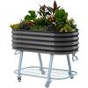 imageVego garden 2 x 4 Raised Garden Bed with Legs and Wicking Cell System  S Series Perfect for Gardening Vegetables Herbs ampamp Flowers  Outdoor ampamp Indoor Elevated Planter Box Modern GrayModern Gray