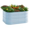 imageVego garden 32quot Tall 6 in 1 Novel Metal Raised Garden Bed Kits Modular Planter Beds for Vegetables Flowers Sky BlueSky Blue