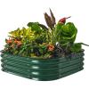 imageVego garden Raised Garden Bed Kit 17quot Tall 4 in 1 Modular Metal Raised Garden Beds Kit Metal Planter Box for Vegetables Flowers Herbs Modern GrayBritish Green