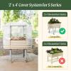 imageVego garden Cover System for 35 x 50 6 in 1 Garden BedVC2040G2  For 20 x 40 Elevated Rolling Bed