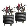 imageVego garden SelfWatering Rolling Citrus Planter Raised Garden Bed Kits Twin PackModern GrayModern Gray
