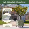 imageVego garden SelfWatering Rolling Citrus Planter Raised Garden Bed Kits Twin PackModern GrayPearl White