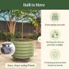 imageVego garden SelfWatering Rolling Citrus Planter Raised Garden Bed Kits Twin PackModern GrayPearl White